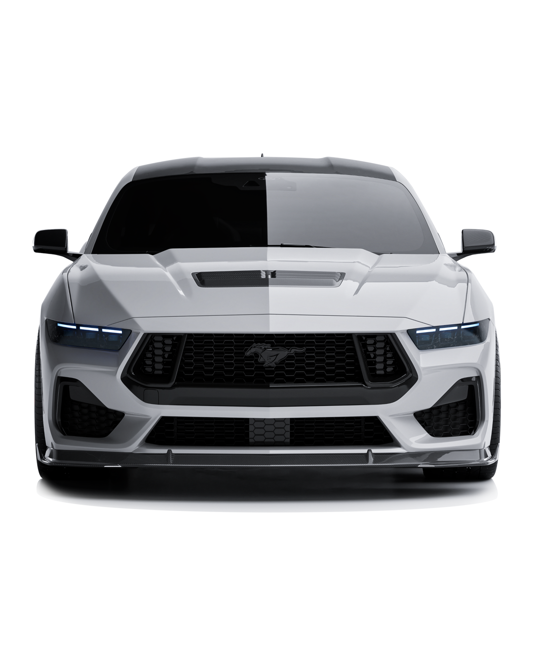 2024+ Ford Mustang S650 Carbon Fiber Track Style Front Spoiler