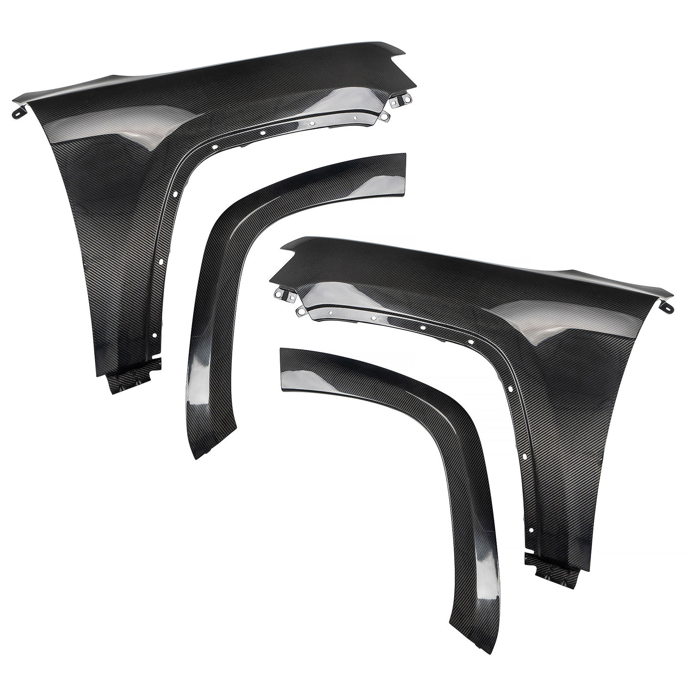 2014-2021 Jeep Grand Cherokee Carbon Fiber Driver & Passenger Front Fenders (SRT, Trackhawk)