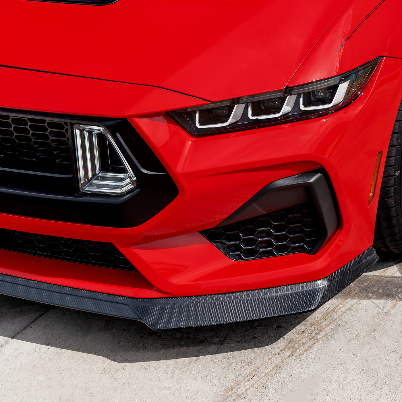 2024+ Ford Mustang S650 Carbon Fiber Sport Style Front Spoiler
