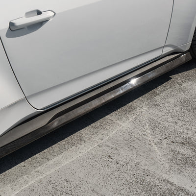 2024+ Ford Mustang S650 Carbon Fiber Side Skirt Extensions