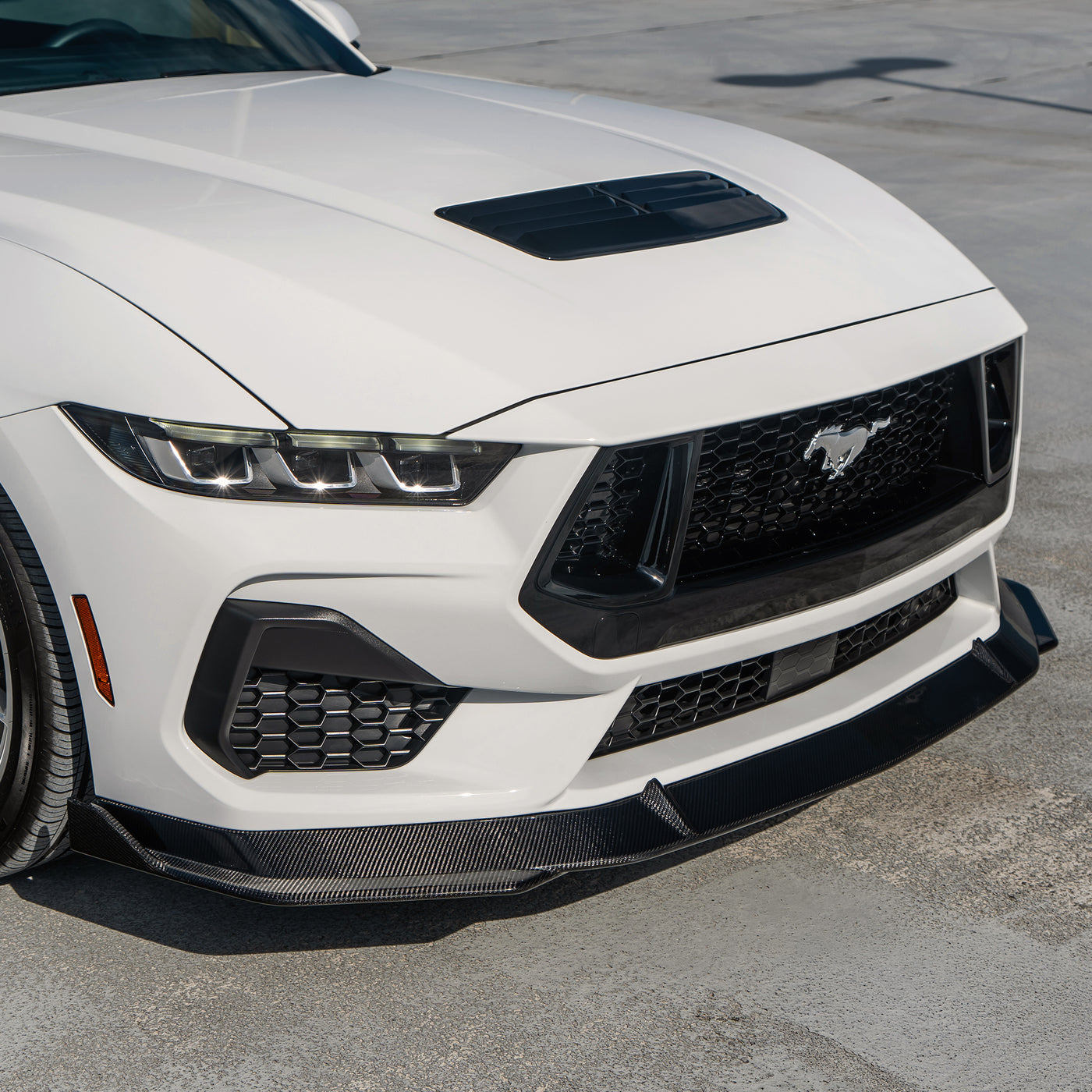 2024+ Ford Mustang S650 Carbon Fiber Track Style Front Spoiler