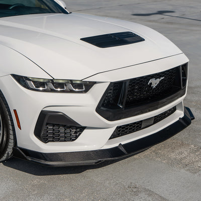 2024+ Ford Mustang S650 Carbon Fiber Track Style Front Spoiler