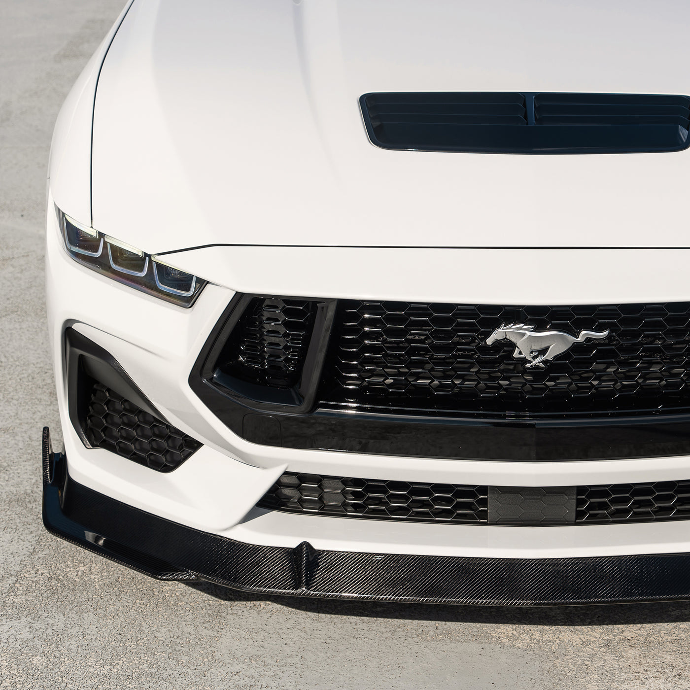 2024+ Ford Mustang S650 Carbon Fiber Track Style Front Spoiler