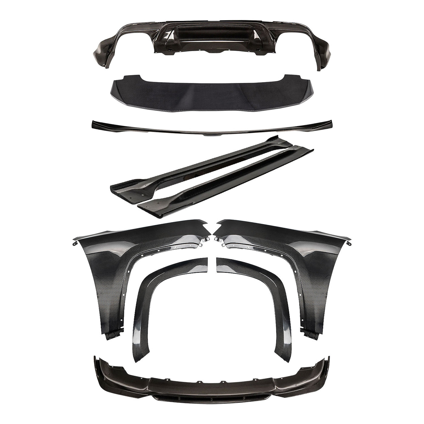 2017-2021 Jeep Grand Cherokee Track Aero Carbon Fiber Exterior Kit