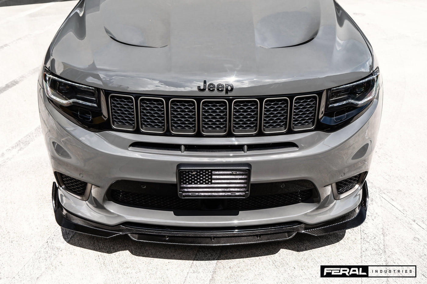 2017-2021 Jeep Grand Cherokee Carbon Fiber Front Spoiler (Track) (SRT, Trackhawk)