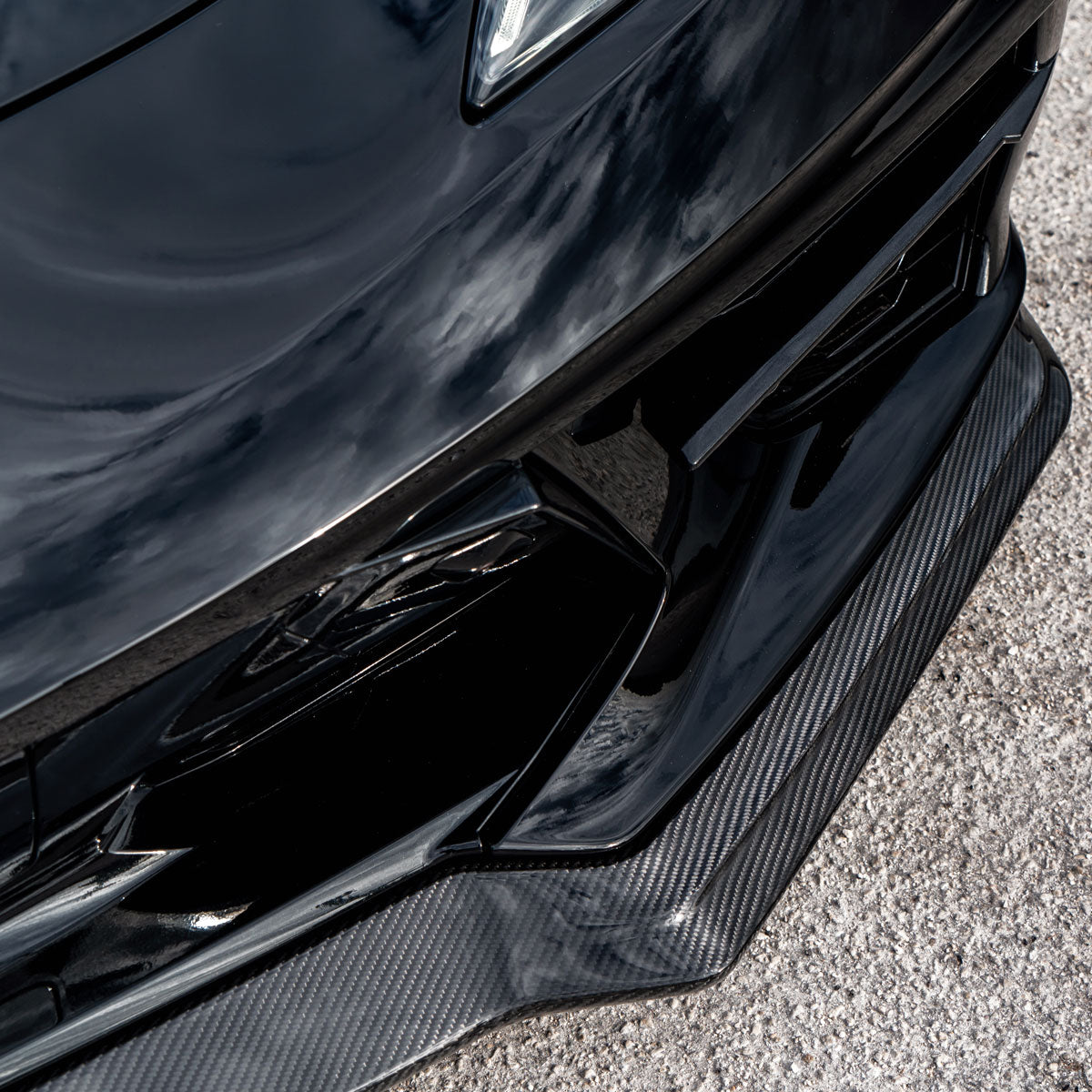 2020-2025 Chevrolet Corvette C8 Carbon Fiber Front Spoiler (Stingray)