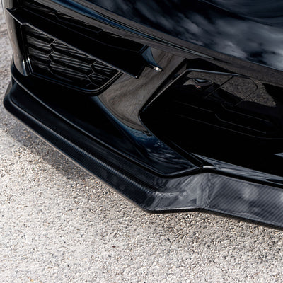 2020-2025 Chevrolet Corvette C8 Carbon Fiber Front Spoiler (Stingray)